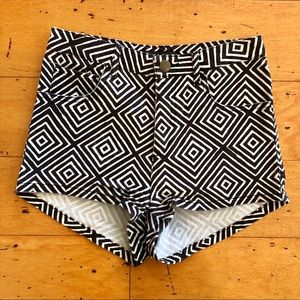 Billabong Boho Black White Tribal Short High Waist